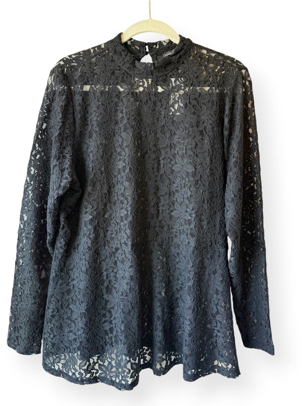 NWT Lane Bryant Black Lace Swing Blouse Top Size 18 20